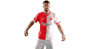 Celebrating Jakub Hromada Sticker by SK Slavia Praha