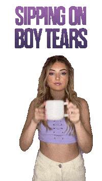 Sipping Cry For Me Sticker by Tanja Jeramaz