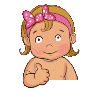 Baby Girl Thumbs Up Sticker by Creative Hatti