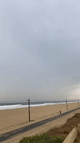 Orange County Authorities Issue Tsunami Warning in Huntington Beach Flyover