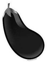 Eggplant Aubergine Sticker by KVRT STVFF
