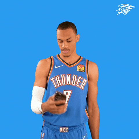 Oklahoma City Phone GIF by OKC Thunder