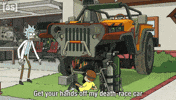Rick And Morty Car GIF by Adult Swim