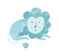 loewenzahnorganics baby blue kids lion Sticker