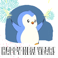 Happy New Year Celebration Sticker by Pudgy Penguins