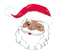 Christmas Santa Sticker by Hallmark Gold Crown