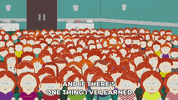 crowd listening GIF by South Park 