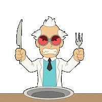 Lunchtime Dinnertime Sticker by 3dFrankenPunks