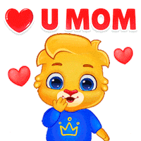 I Love You Mom Sticker by Lucas and Friends by RV AppStudios