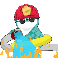 Fire Department Burn Sticker by Pudgy Penguins