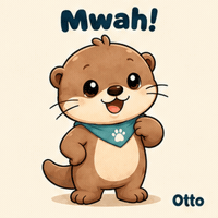 Thinking Of You Love GIF by Otto the Otter by GleeSpace