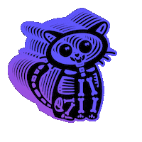 Cat Halloween Sticker by vertcerise