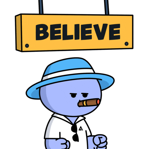 I Believe In You Good Luck Sticker by Kwantel