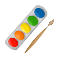 Colores Pintura Sticker