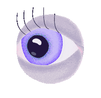 Sad Blue Eyes Sticker by melindeer