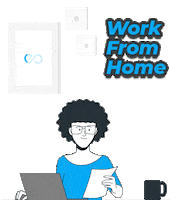 Working Work From Home Sticker by Huptech Web