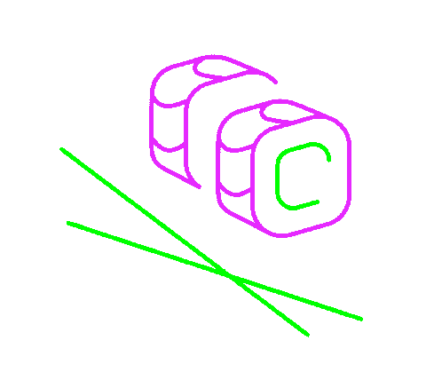 happibyhenssler giphyupload glitch sushi maki Sticker