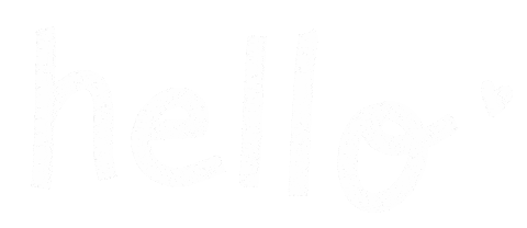 Blanc Hello Sticker