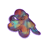 Octopus Cephalopod Sticker by Fin Pin Shop