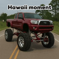 TheRedTaco truck hawaii tacoma red truck GIF