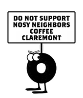 Claremont Nosy Neighbors Sticker by buddhabeanscoffee
