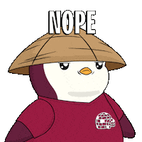 Dont Think So No Way Sticker by Pudgy Penguins
