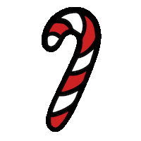 Candy Cane Christmas Sticker by Vita Cola