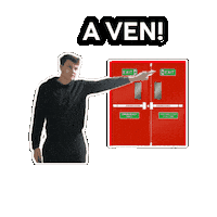 srs_rusicky door czech get out exit Sticker