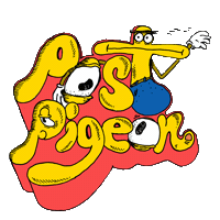 title Sticker by Post Pigeon