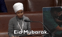 Ilhan Omar Eid Mubarak GIF by GIPHY News