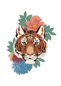 nicolemarega nature flower woman tiger Sticker