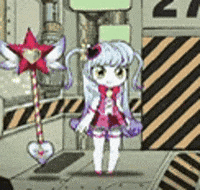 Magical Girl Blow Kiss GIF