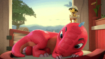 DinoRanch disney tired sleepy dinosaur GIF