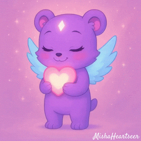 MishaHeartseer giphyupload heart cartoon bear GIF