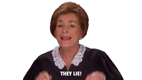 Liars They Lie Sticker by Judge Judy