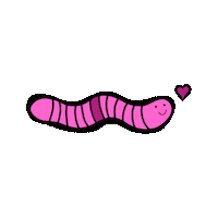 elizabethwhibley vegan worm bug gardening Sticker