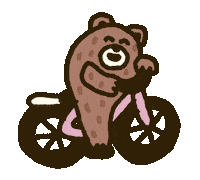 Bike Coming Sticker by takadabear