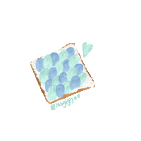 msgigiyu food illustration blue sweet Sticker