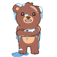 Snow Freezing Sticker by BEARISH