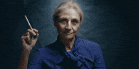 old lady smoking GIF by Genevieve Blais