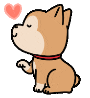 Dog Heart Sticker by Ai and Aiko