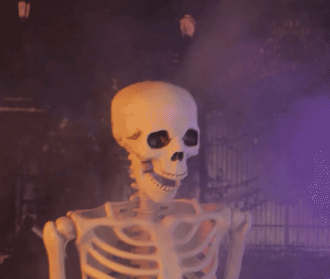 Skeleton In A Spooky Graveyard