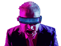 morphoice glitch cyberpunk synthwave morphoice Sticker