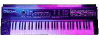 Synthesizer Neon Pink Sticker by MORPHOICE
