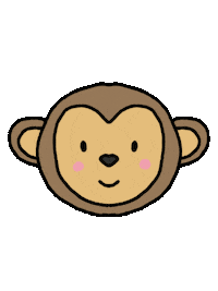 Monkey Zoo Animal Sticker