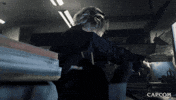 Stretch Working Hard GIF by CAPCOM