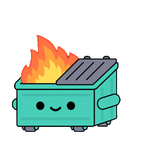 Fire Melting Sticker by 100% Soft