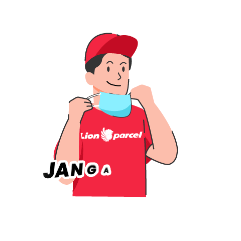 Masker Kurir Sticker by Lion Parcel