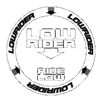 LOWRIDER_AT brand arrow circle ring Sticker