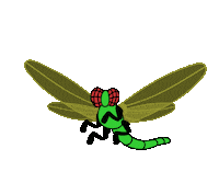 Flying Dragon Fly Sticker by Diono